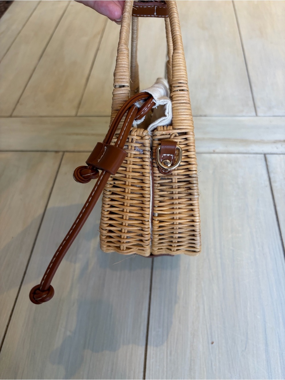 ZARA RATTAN RIGID MINI BAG - Picture 6 of 9